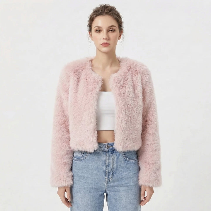 Clarisse Dubreuil | Cropped Faux Fur Jacket - Image 7