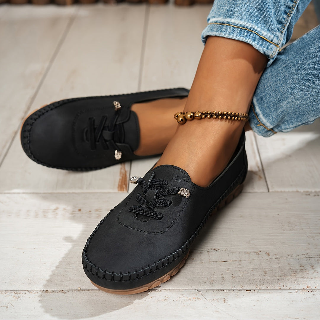 Colette Beaumont | Lace-Up Comfort Moccasin Loafers - Image 13