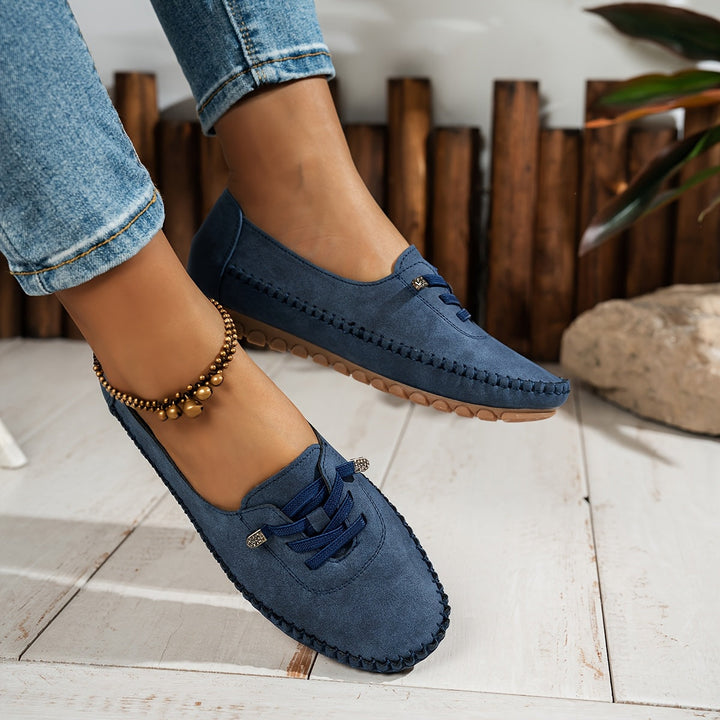 Colette Beaumont | Lace-Up Comfort Moccasin Loafers - Image 2