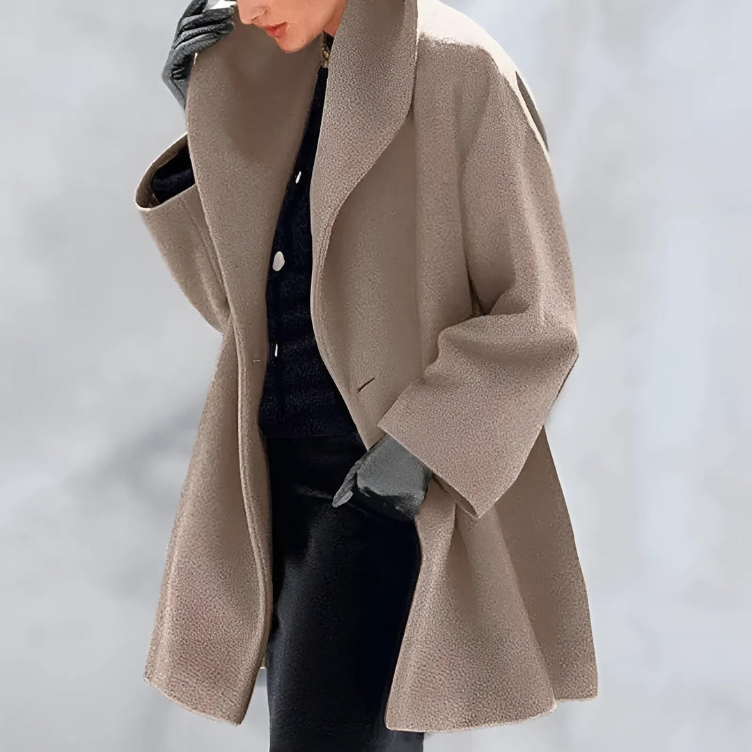 Colette Fontaine | Oversized Shawl Collar Wool Coat - Image 3