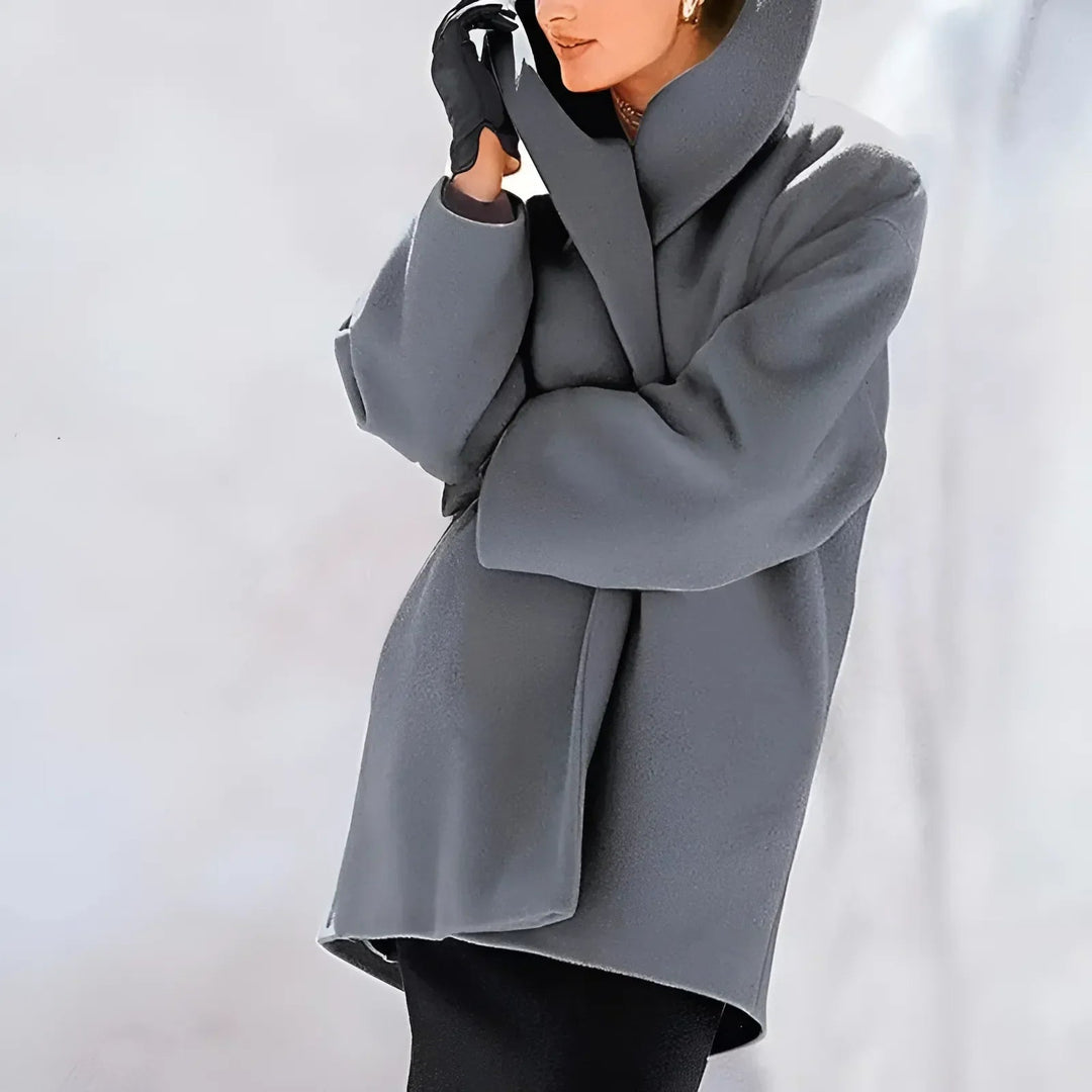 Colette Fontaine | Oversized Shawl Collar Wool Coat - Image 4