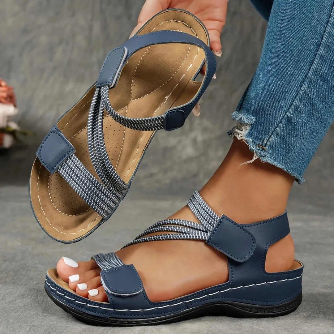 Constance Renouard | Crisscross Strap Comfort Sandals - Image 6