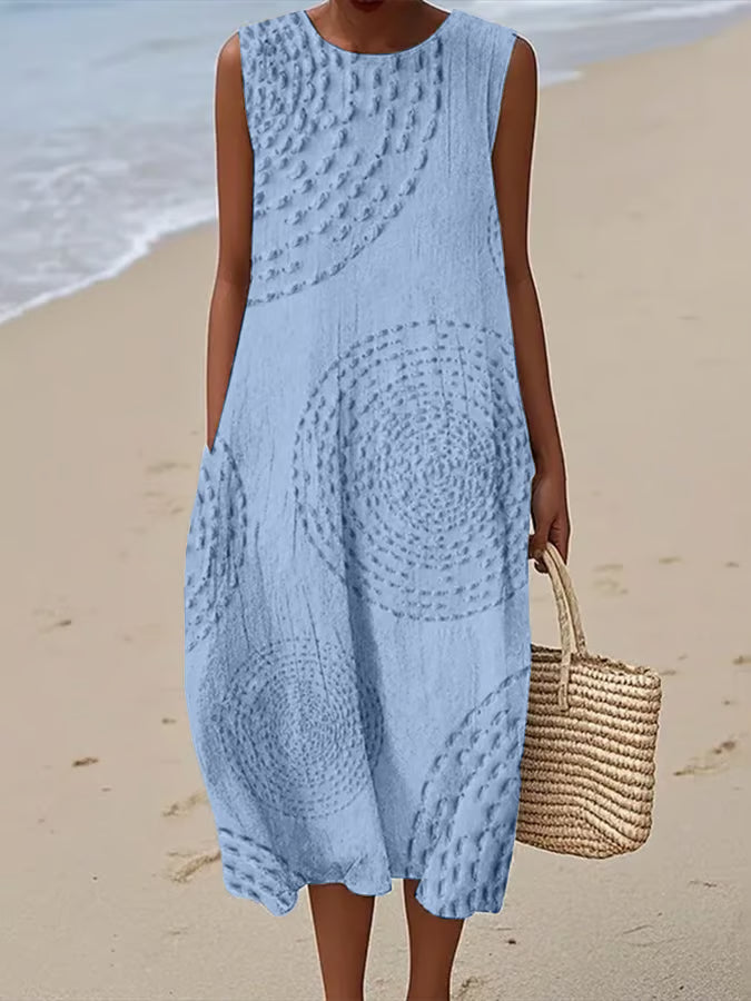 Delphine Auvray | Textured Sleeveless Maxi Dress - Image 3