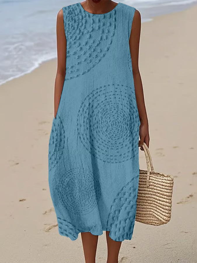 Delphine Auvray | Textured Sleeveless Maxi Dress - Image 4