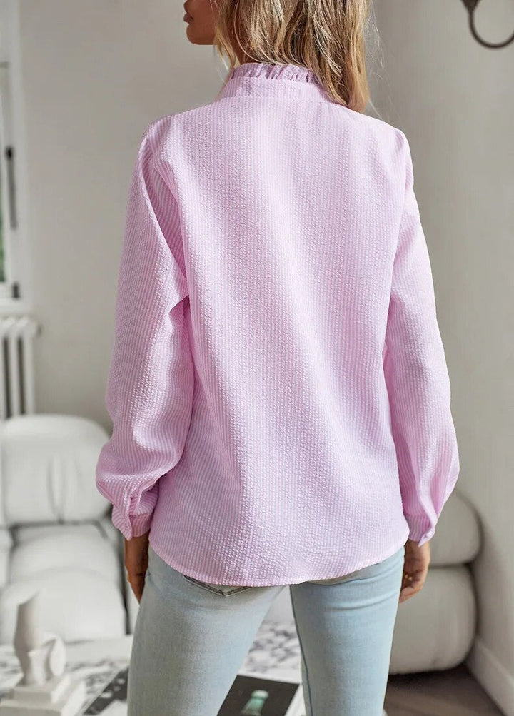 Domitille Vasseur | Ruffle Trim Button-Up Blouse - Image 11