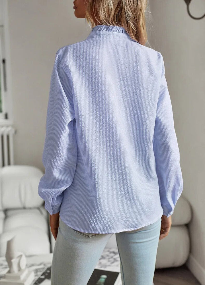 Domitille Vasseur | Ruffle Trim Button-Up Blouse - Image 5