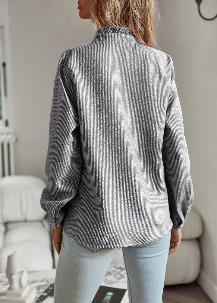 Domitille Vasseur | Ruffle Trim Button-Up Blouse - Image 9