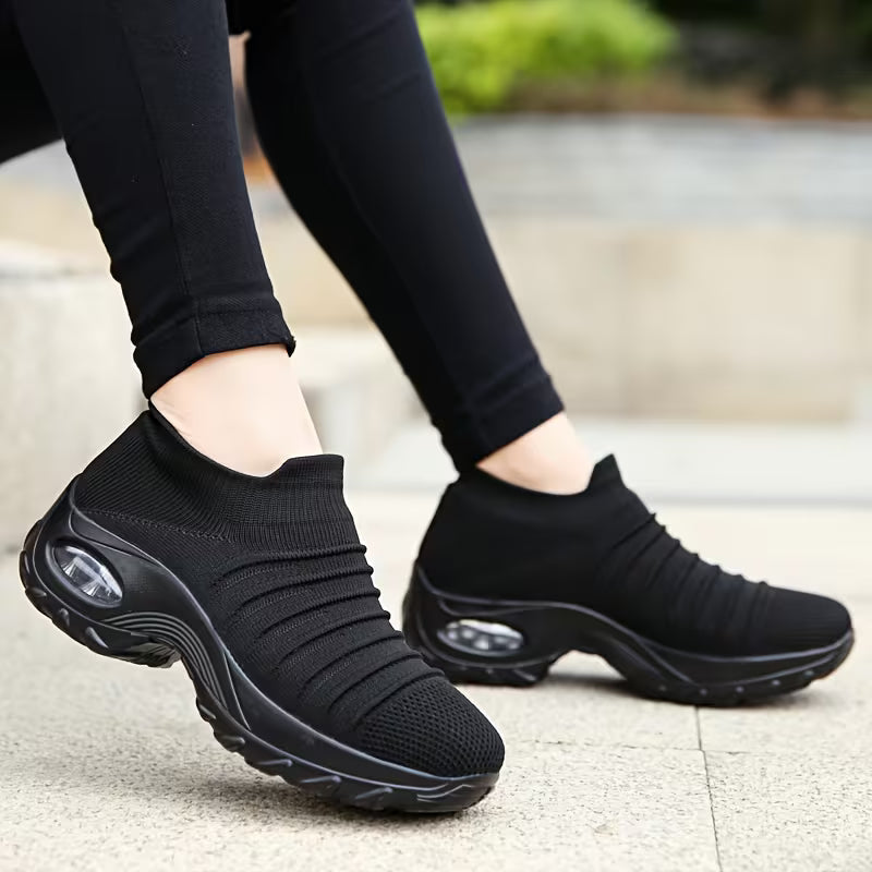 Emeline Costeau | Sock Knit Slip-On Sneakers - Image 1
