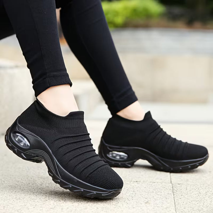 Emeline Costeau | Sock Knit Slip-On Sneakers - Image 1