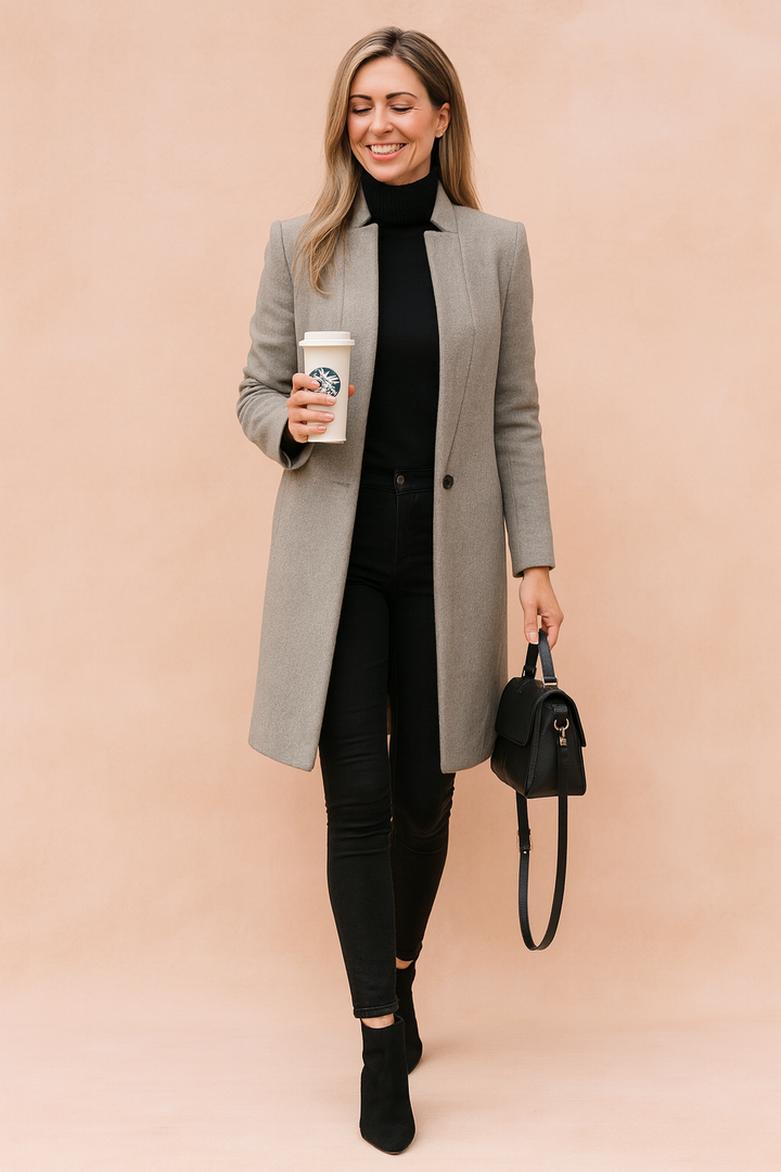 Eugenie Marchal | Camel Minimalist Coat - Image 2