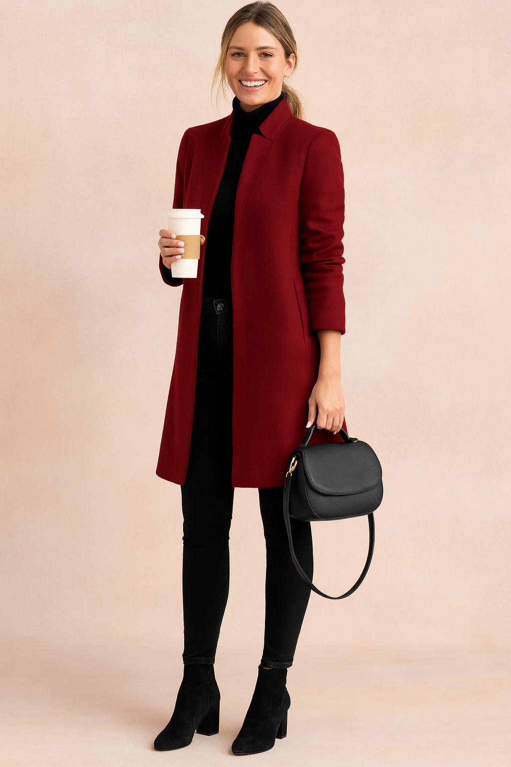 Eugenie Marchal | Camel Minimalist Coat - Image 4