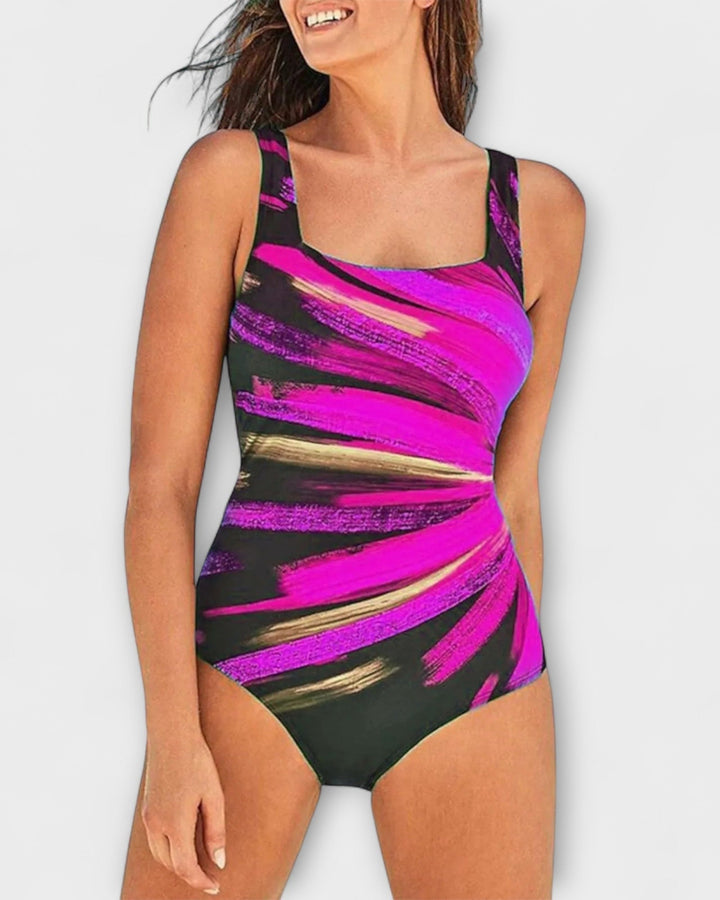 Gaelle Tissandier | Brushstroke Print One-Piece Swimsuit - Image 2
