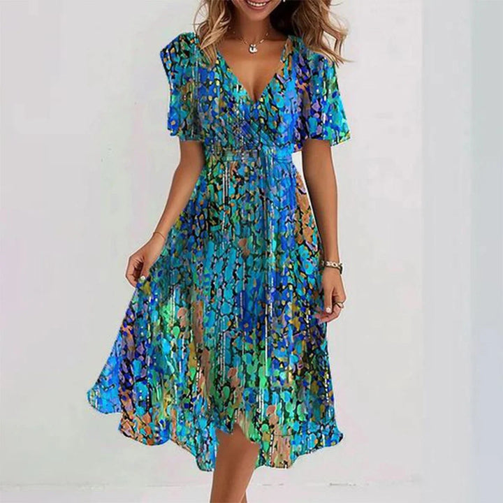 Heloise Cambon | Ditsy Floral Wrap Midi Dress - Image 2