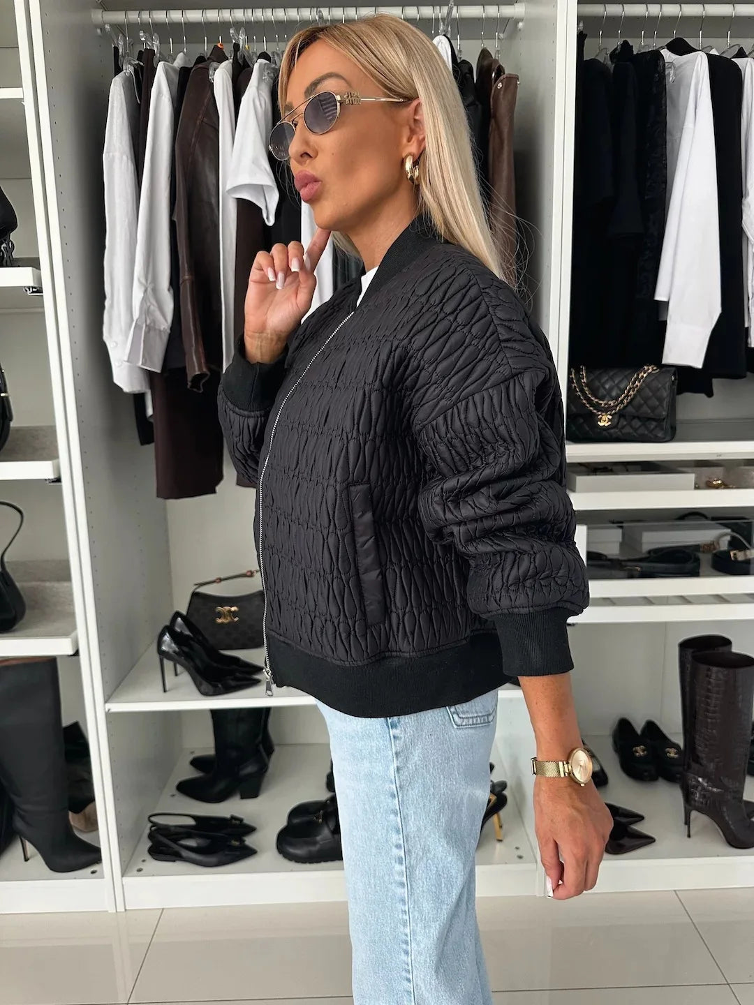 Heloise Tanguy | Quilted Bomber Jacket - Image 9