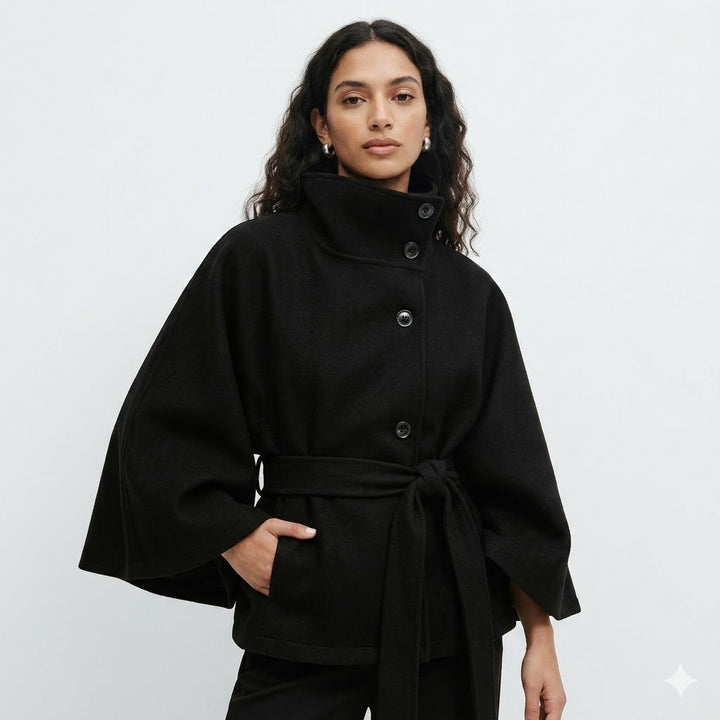 Henriette Savary | Belted Cape Coat - Image 1