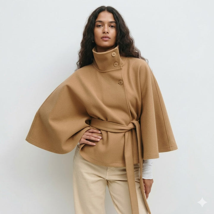 Henriette Savary | Belted Cape Coat - Image 2