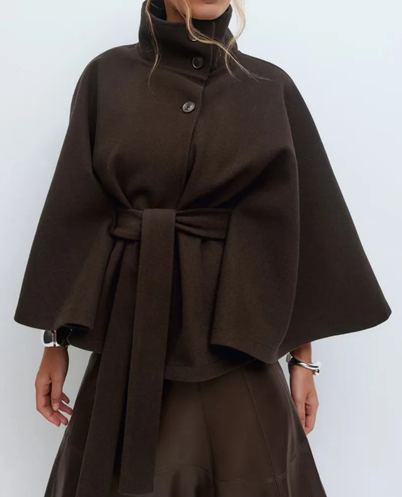 Henriette Savary | Belted Cape Coat - Image 7