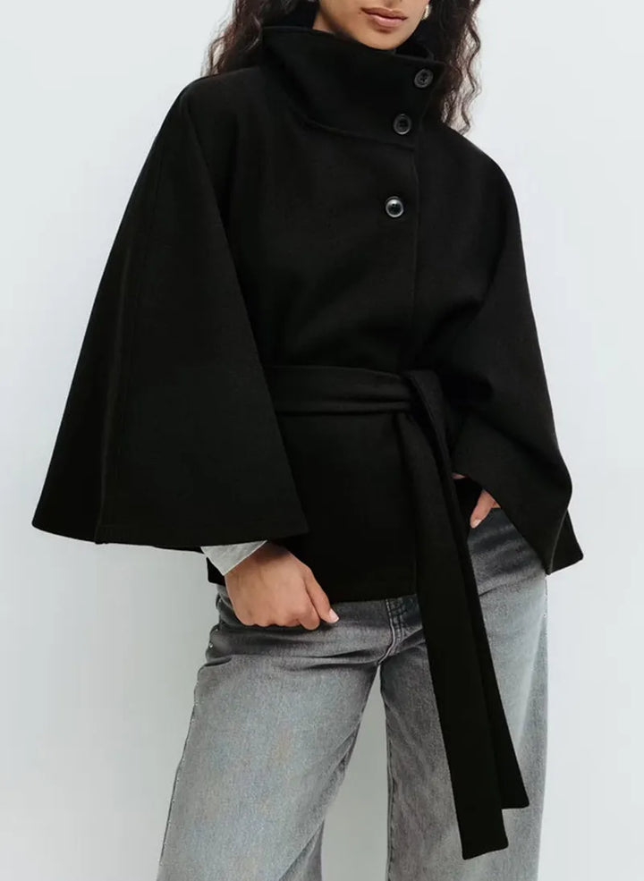 Henriette Savary | Belted Cape Coat - Image 8