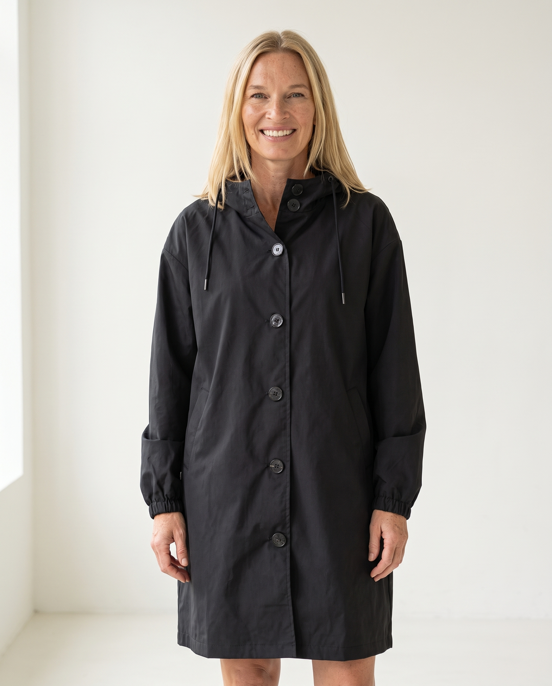 Charline Dupuis | Long Hooded Rain Jacket