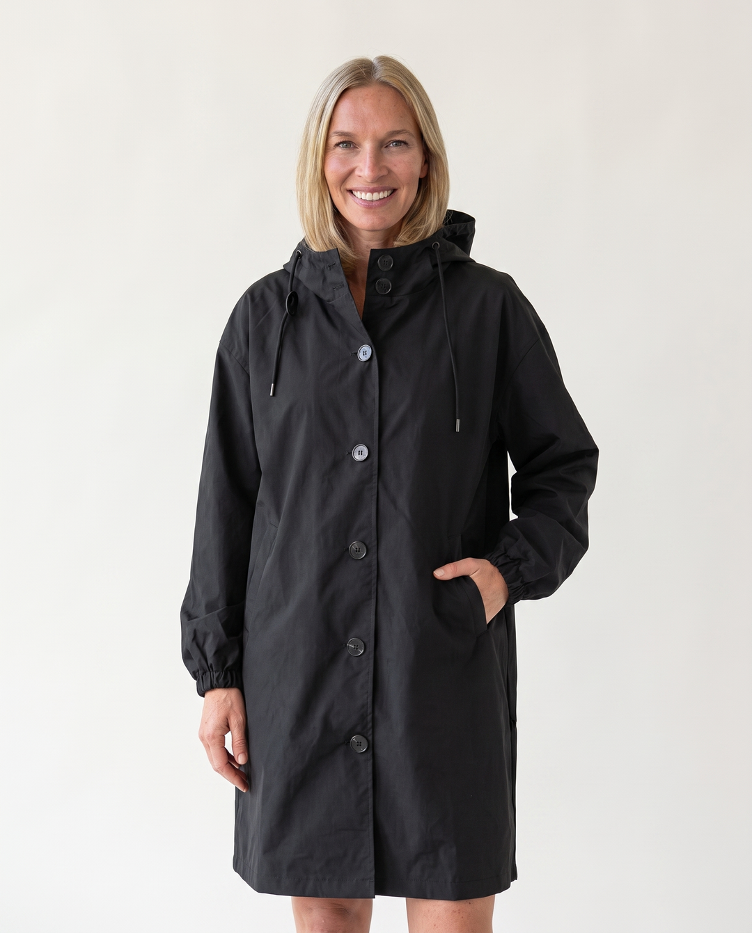 Charline Dupuis | Long Hooded Rain Jacket