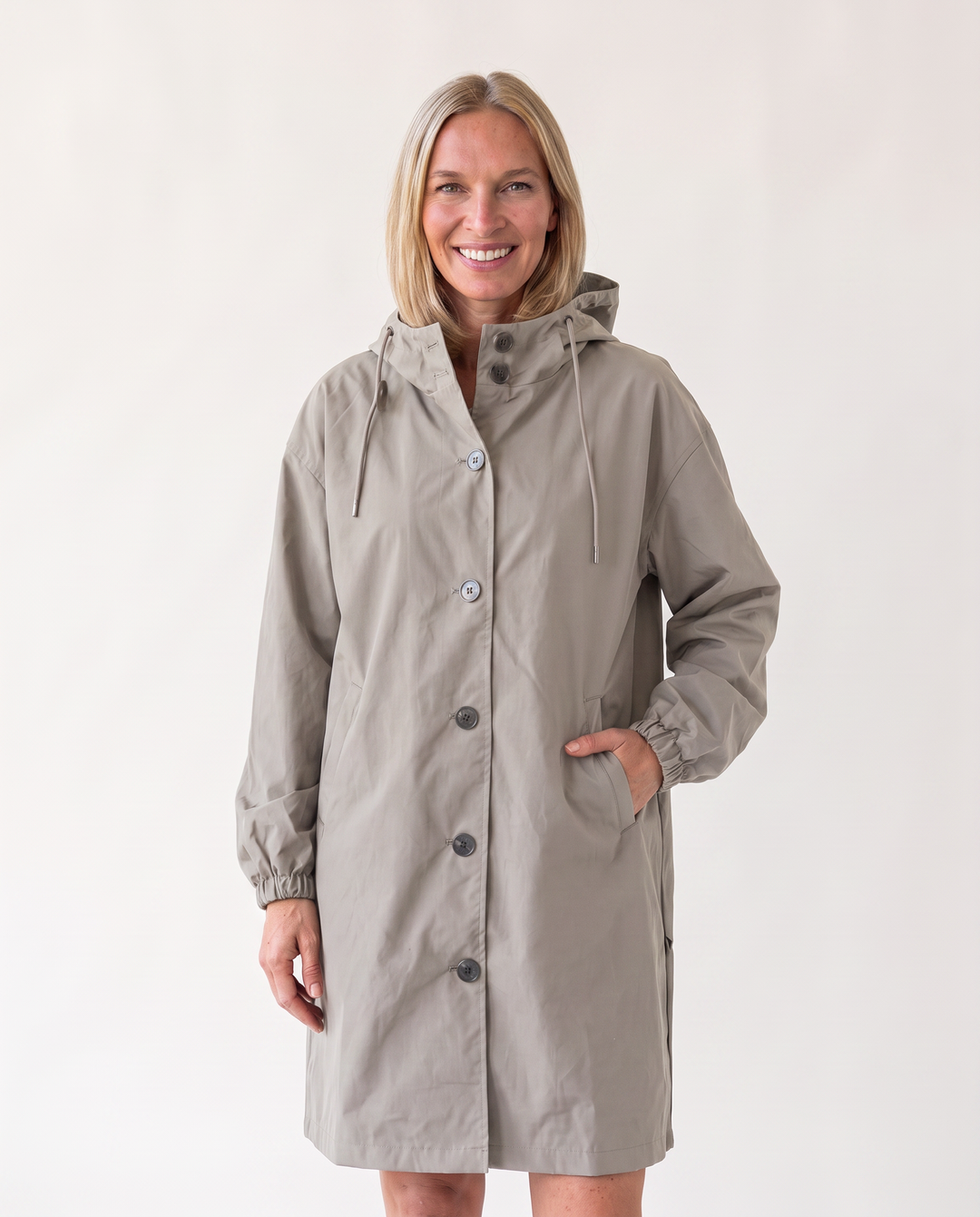 Charline Dupuis | Long Hooded Rain Jacket