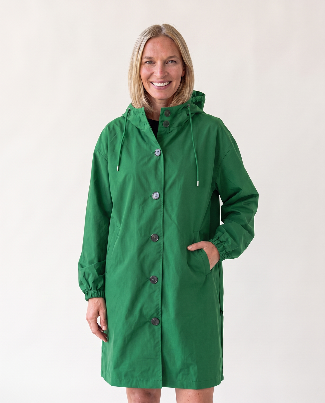 Charline Dupuis | Long Hooded Rain Jacket