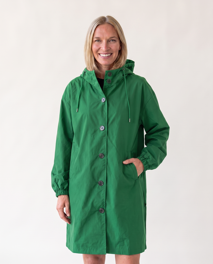 Charline Dupuis | Long Hooded Rain Jacket