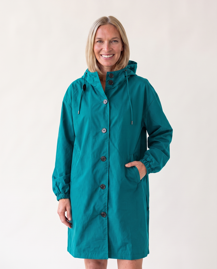 Charline Dupuis | Long Hooded Rain Jacket