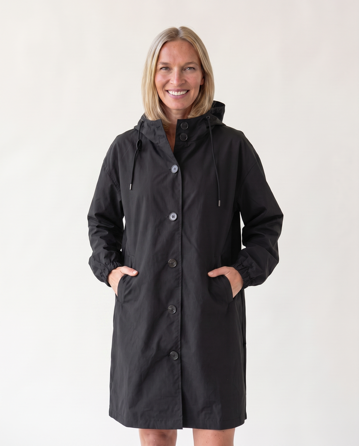 Charline Dupuis | Long Hooded Rain Jacket