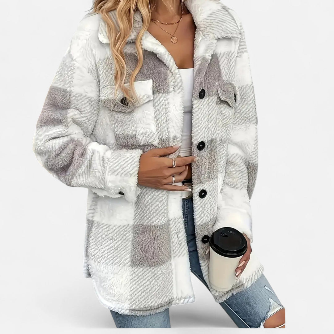 Ines Chastel | Checkered Plush Sherpa Jacket - Image 10