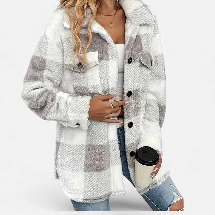 Ines Chastel | Checkered Plush Sherpa Jacket - Image 10