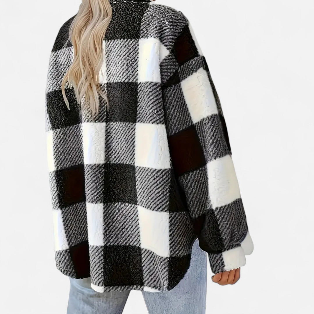 Ines Chastel | Checkered Plush Sherpa Jacket - Image 11