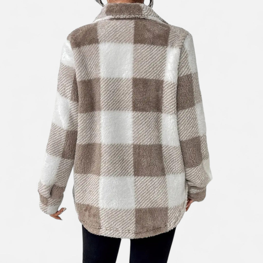 Ines Chastel | Checkered Plush Sherpa Jacket - Image 12