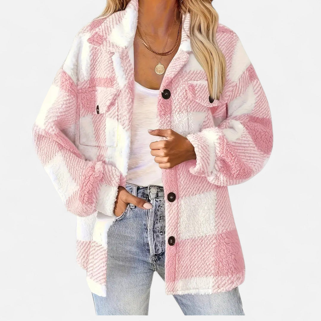 Ines Chastel | Checkered Plush Sherpa Jacket - Image 7