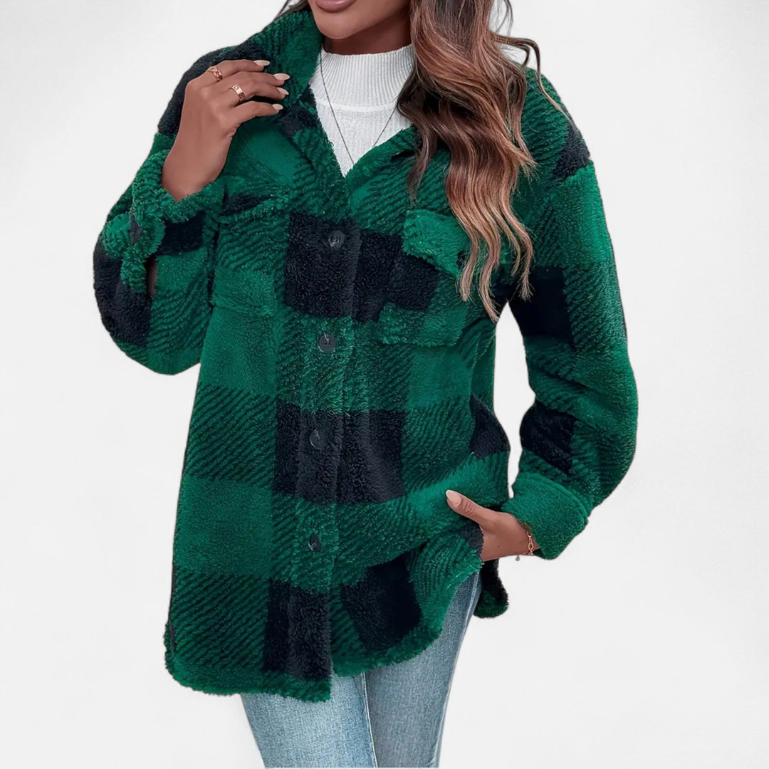 Ines Chastel | Checkered Plush Sherpa Jacket - Image 8