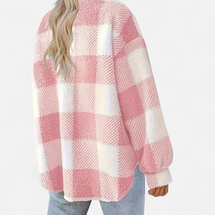 Ines Chastel | Checkered Plush Sherpa Jacket - Image 9