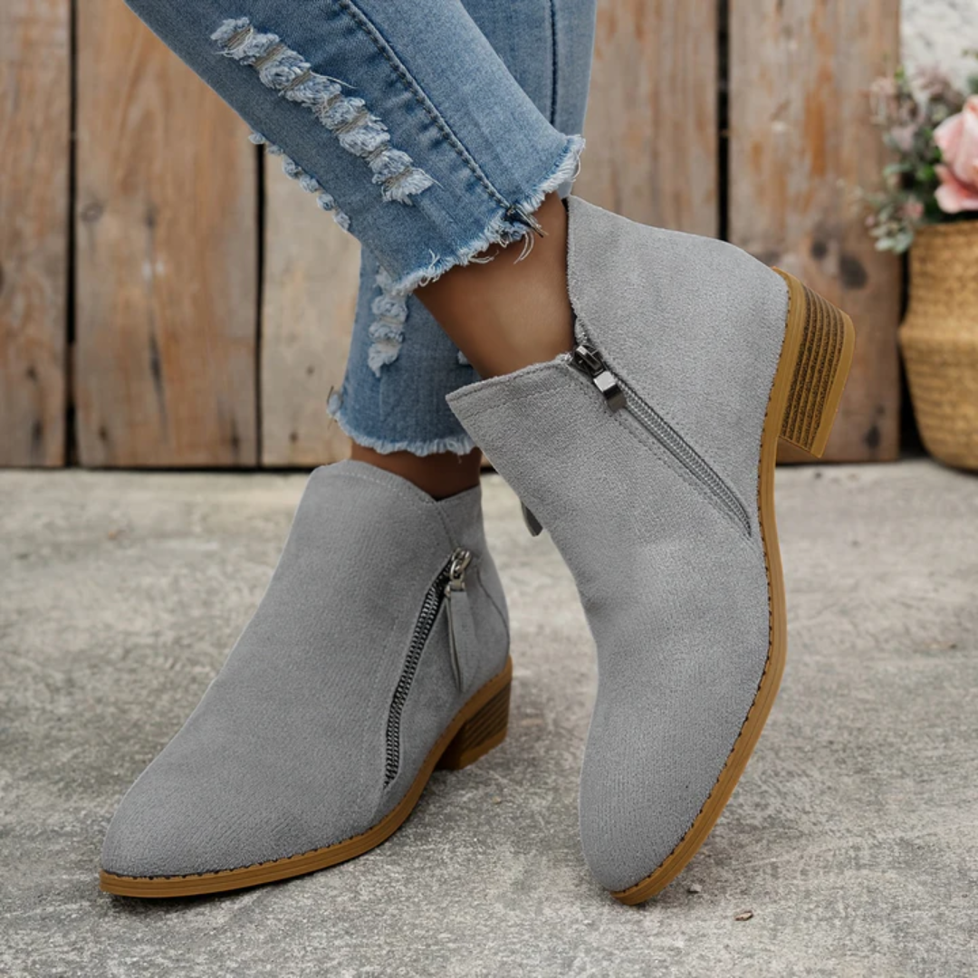 Joanna | Elegant Comfortable Zipper Shoes – View 14