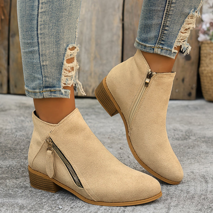 Joanna | Elegant Comfortable Zipper Shoes – View 17