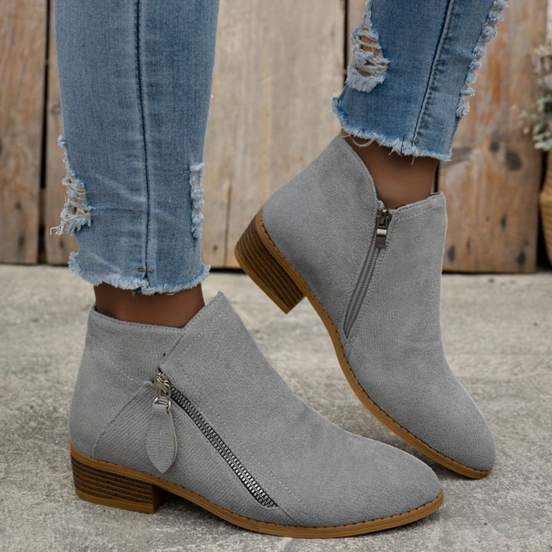 Joanna | Elegant Comfortable Zipper Shoes – View 18