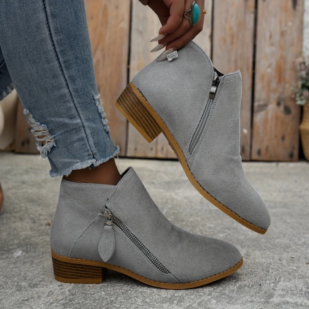 Joanna | Elegant Comfortable Zipper Shoes – View 2