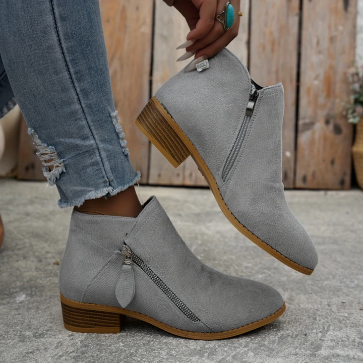 Joanna | Elegant Comfortable Zipper Shoes – View 2