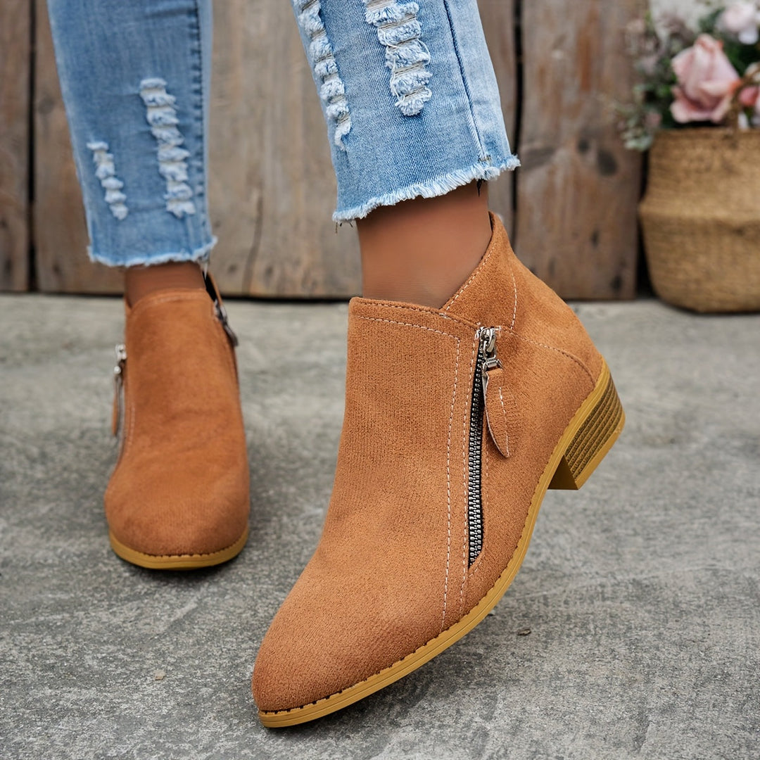 Joanna | Elegant Comfortable Zipper Shoes – View 3