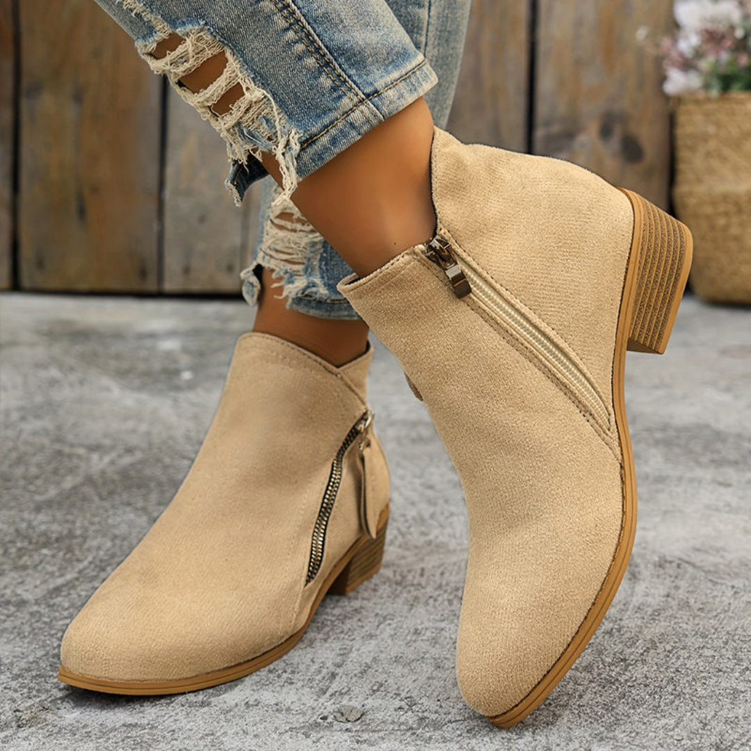 Joanna | Elegant Comfortable Zipper Shoes – View 4