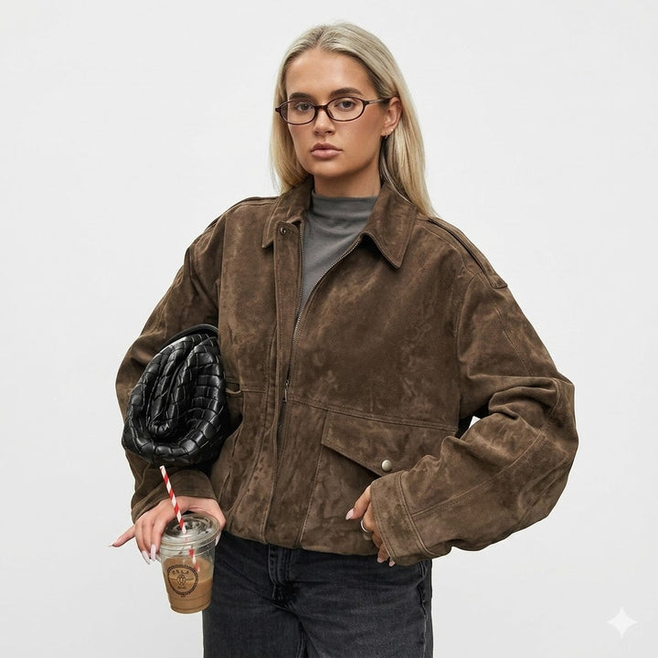 Josephine Brunet | Oversized Suede-Look Jacket - Image 1