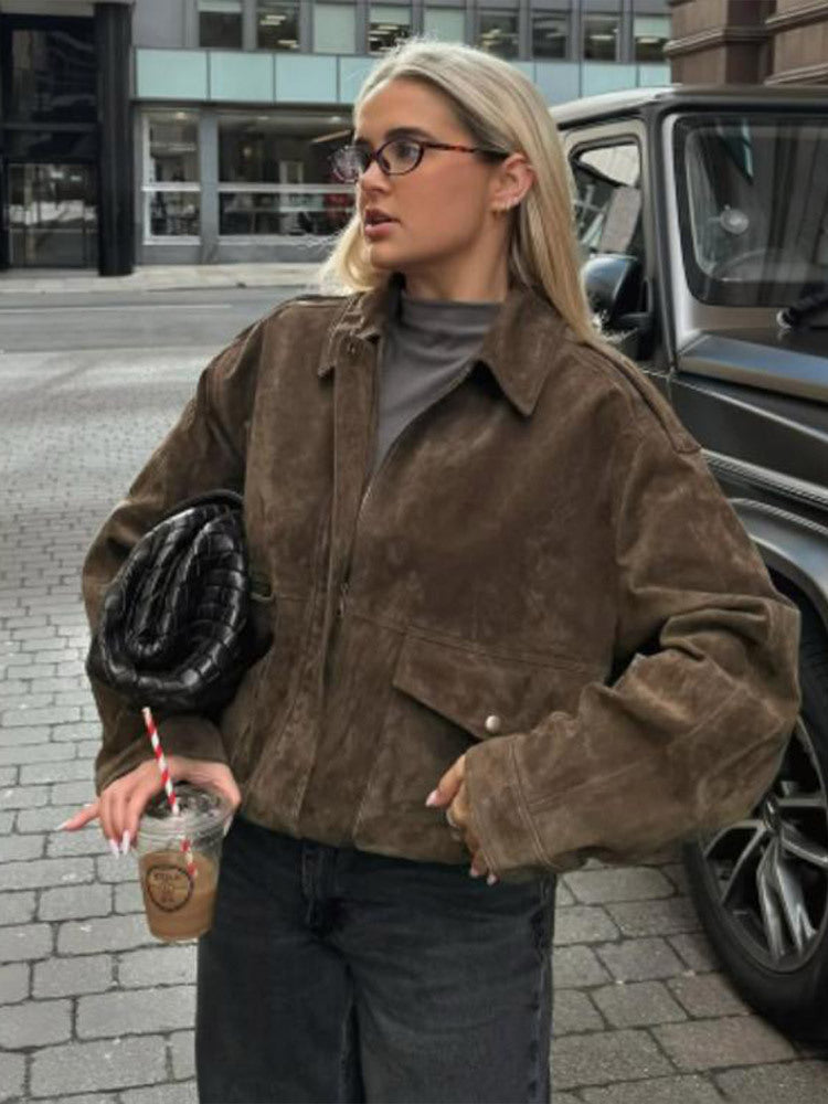 Josephine Brunet | Oversized Suede-Look Jacket - Image 2