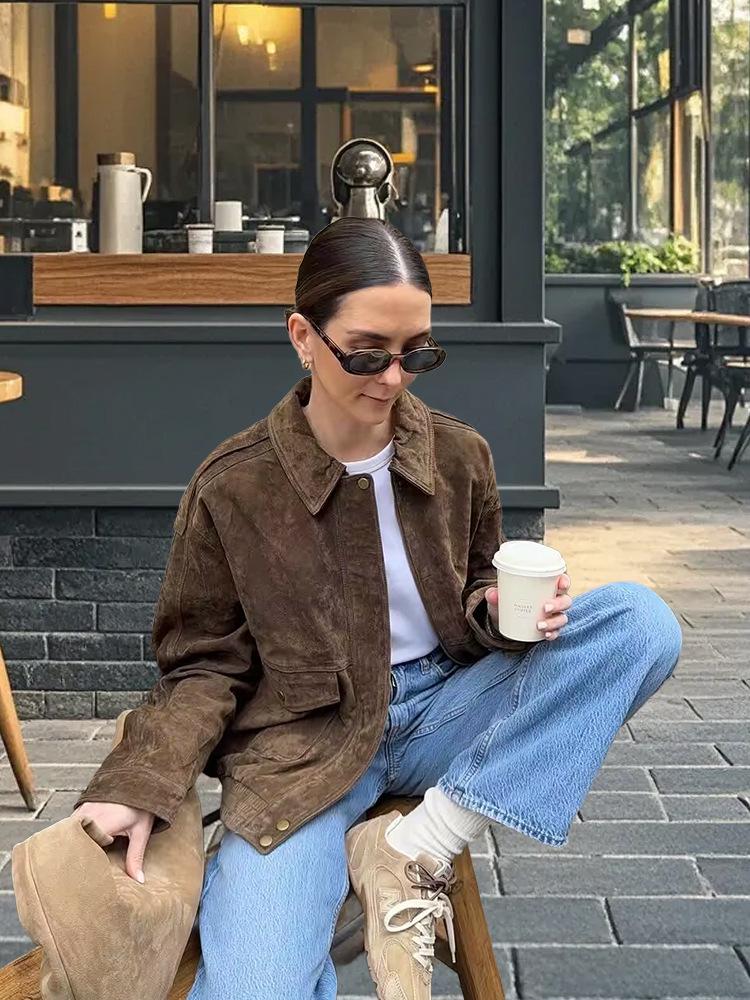 Josephine Brunet | Oversized Suede-Look Jacket - Image 3