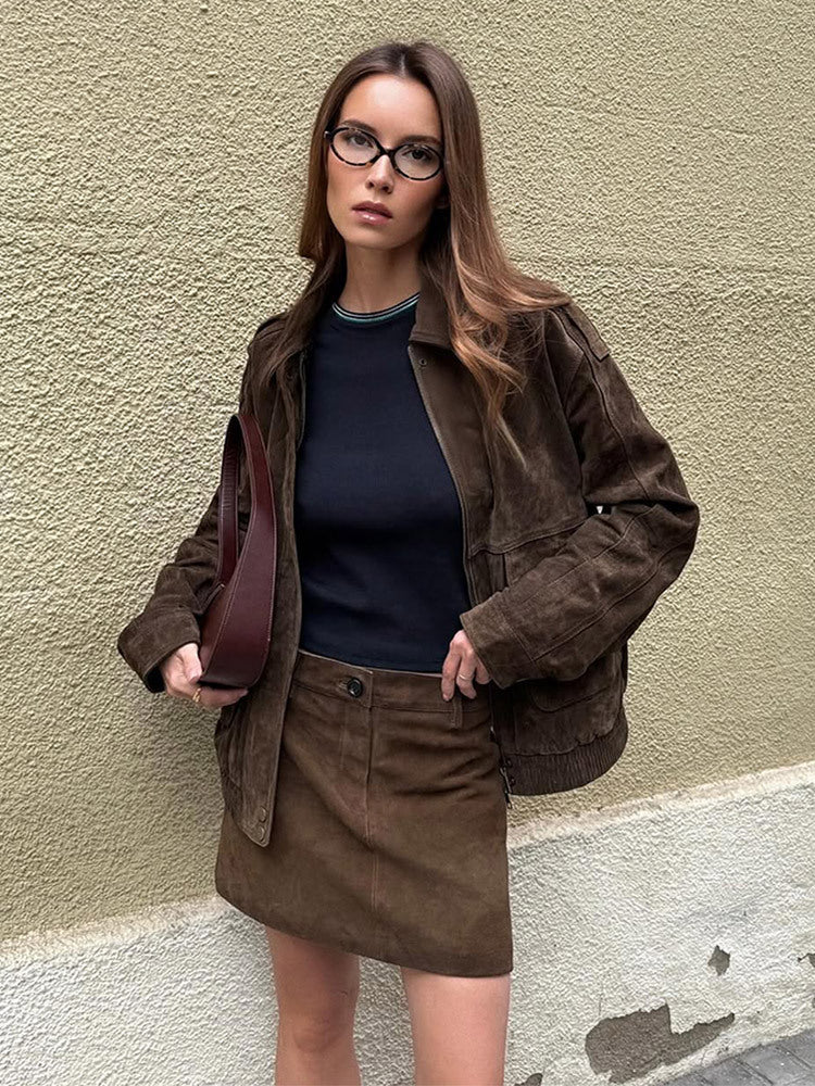 Josephine Brunet | Oversized Suede-Look Jacket - Image 5