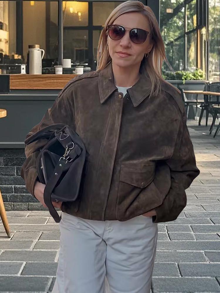 Josephine Brunet | Oversized Suede-Look Jacket - Image 7