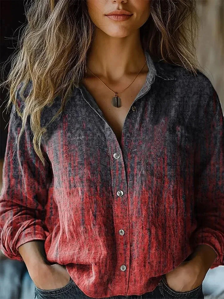 Josette Aldridge | Boho Print Long Sleeve Button-Up Blouse - Image 6
