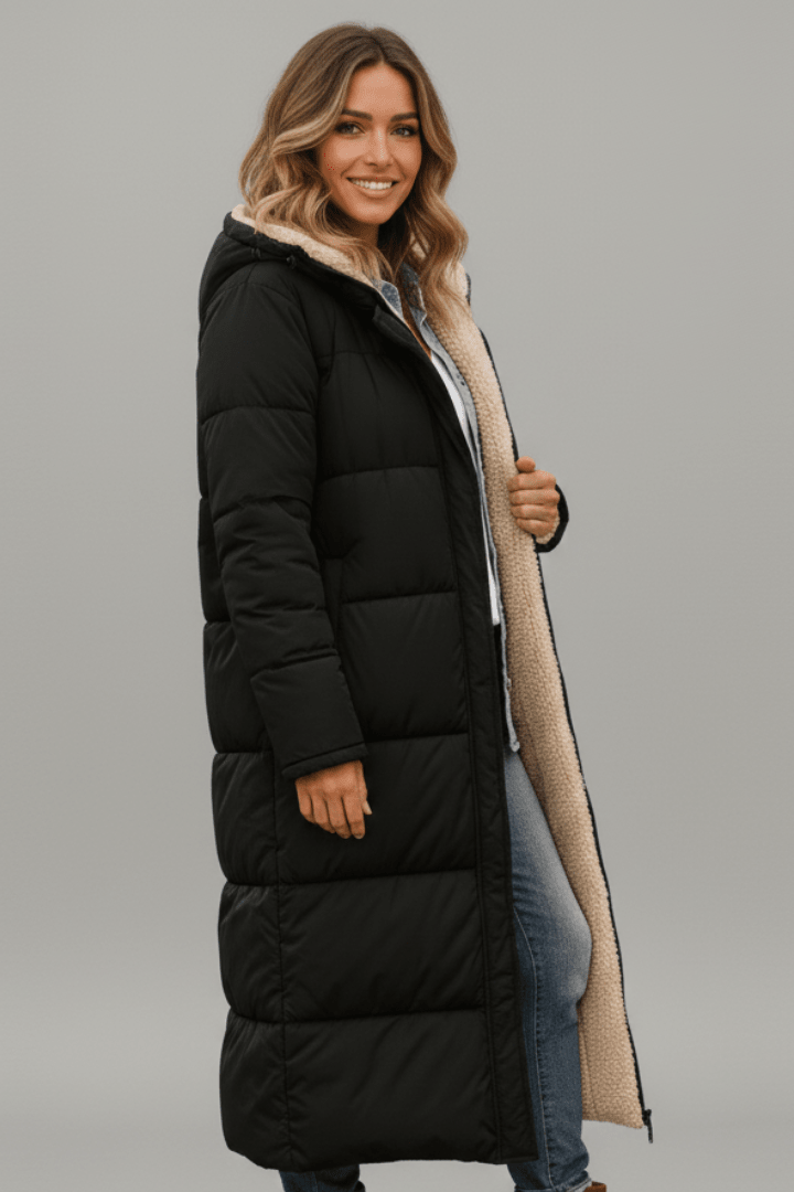 Justine Rocard | Longline Hooded Puffer Coat - Image 3
